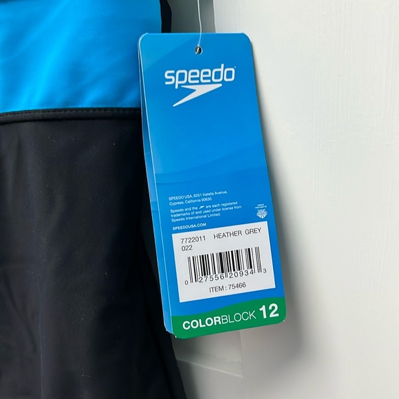 Speedo color block one piece bathing suit size 12 - Picture 4 of 6